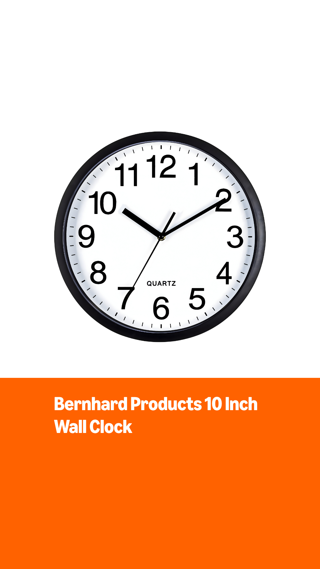 Amazon.com: Bernhard Products Black Wall Clock Silent Non Ticking