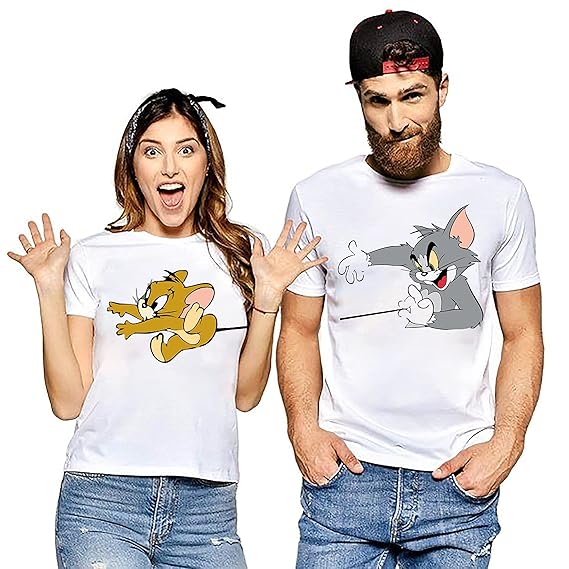 Couple t shirts tom and jerry Clearance