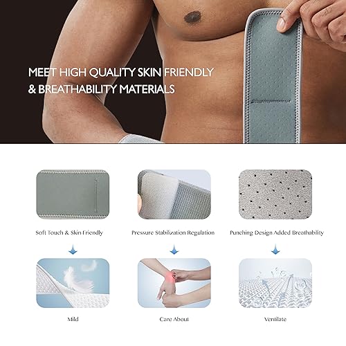 Miniatura 4 de Paquete de 2 muñequeras, soporte ajustable, alivia la miositis de muñeca de mujeres y hombres, dolor de esguince de muñeca, túnel carpiano, artritis