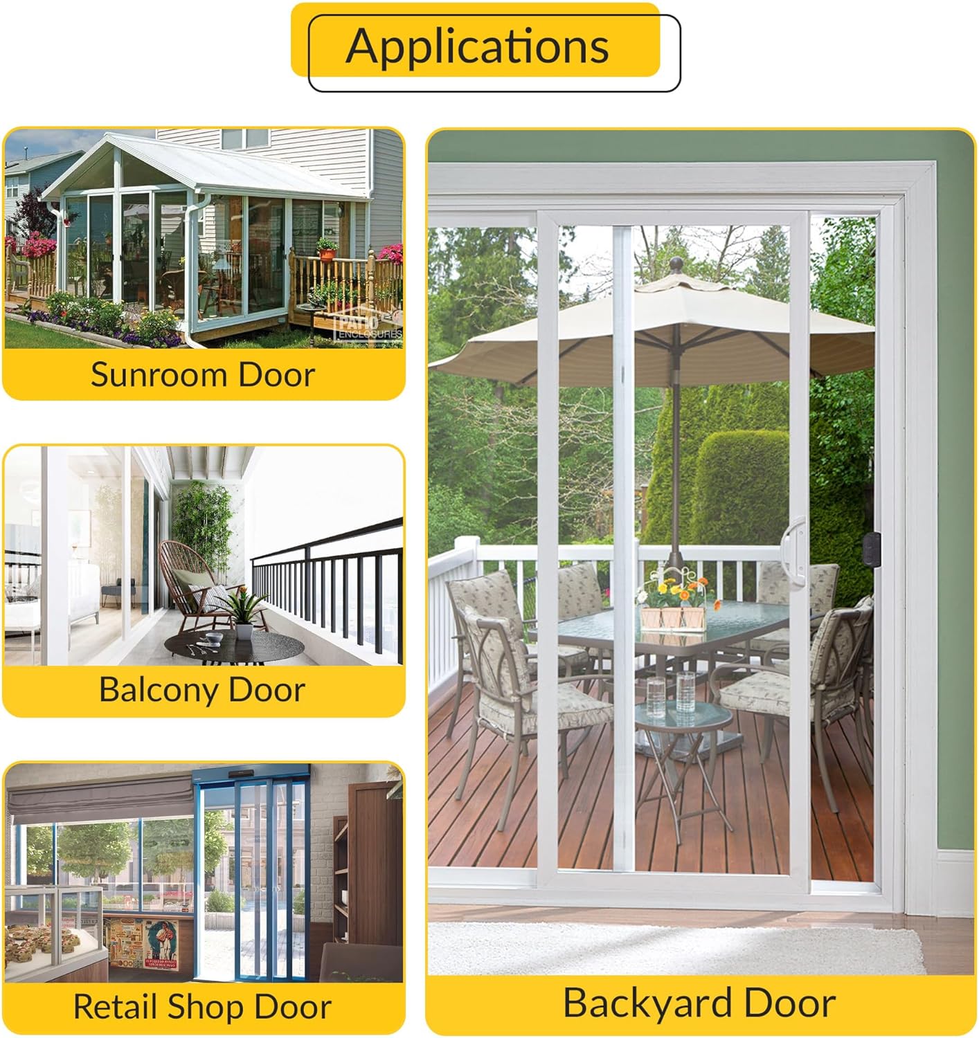 Brixwell Double Bolt Security Lock for Patio Door, Metal Construction, White Finish, 8-3/16" Height, 1-5/8" Width, Compatible with Screen Rollers, Door Hardware, Sliding and Patio Hardware Systems