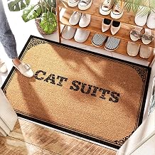 Golf Welcome Doorway Natural Coir Cat Suits - Jute Entryway | Plaid/Outdoor Door Mats for Home Entrance - Bed & Cgear Sand Free50X80CM
