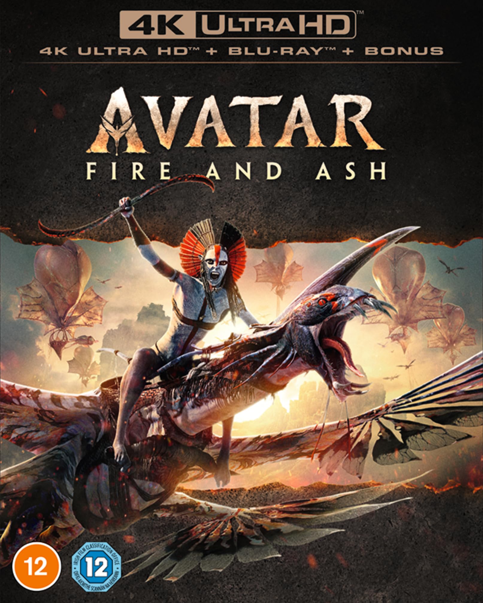 Avatar: Fire and Ash 4K Ultra HD + Blu-ray + Blu-ray Bonus disc [Region Free]