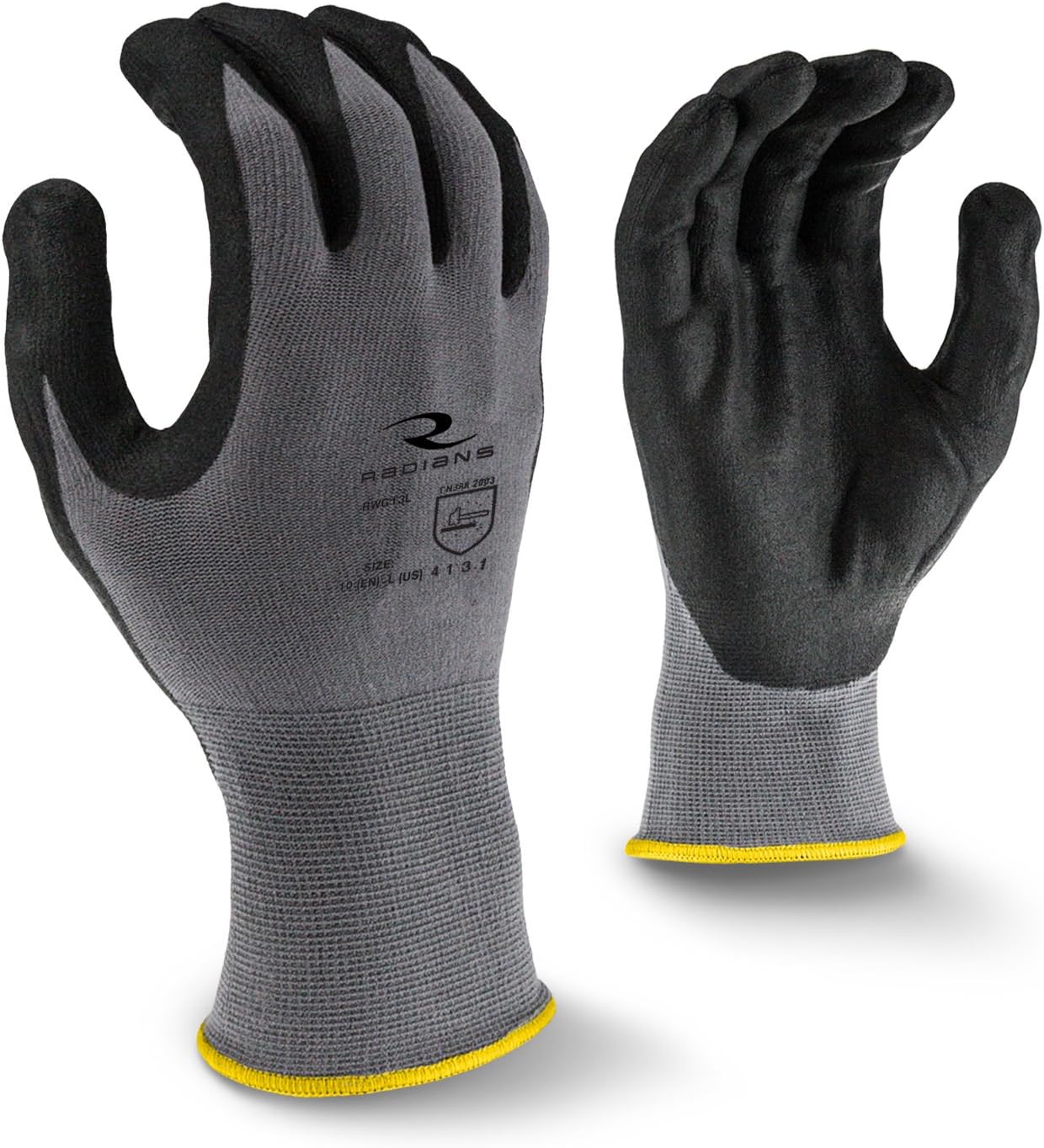 RADIANS RWG13XL FOAM NITRILE GRIPPER GLOVE - One Dozen