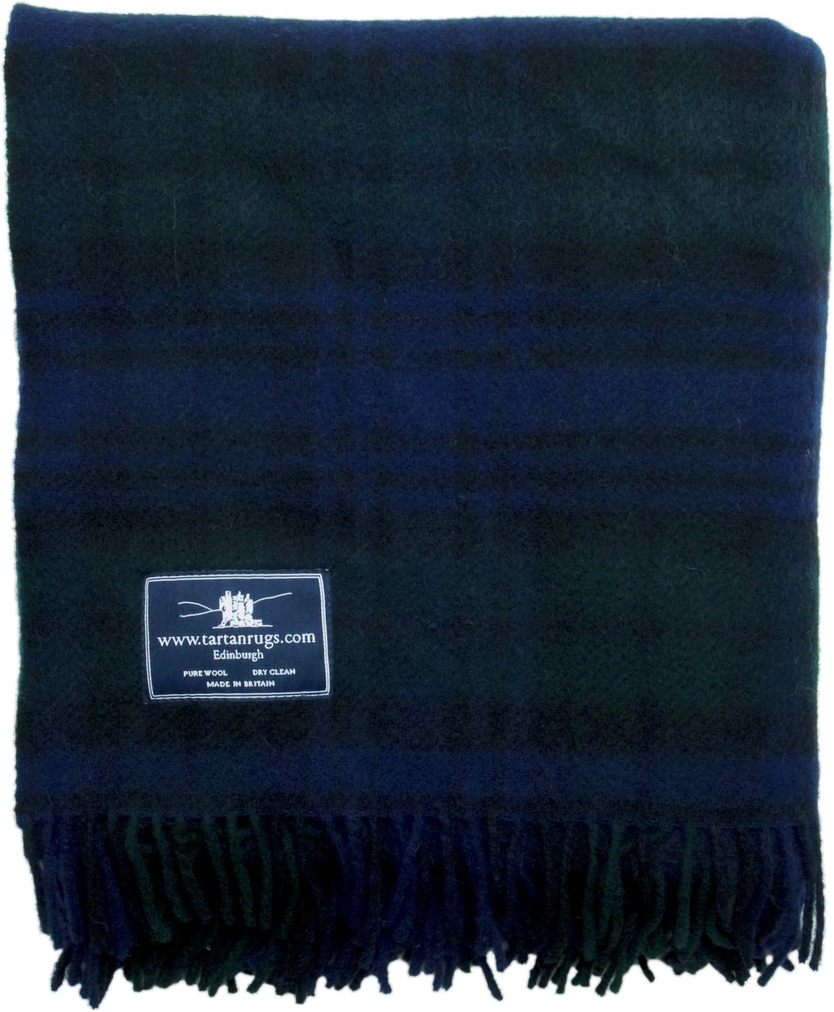 Black Watch Tartan Premium Wool Travel Rug