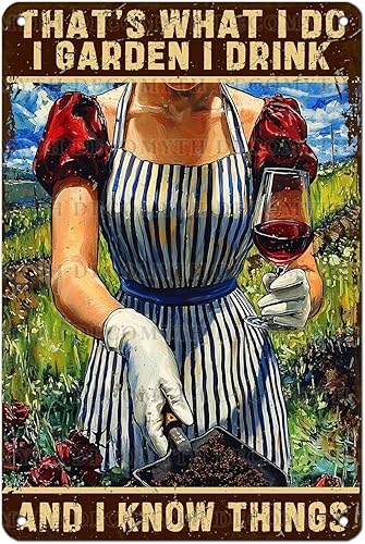 Miniatura 64 de Cartel de metal vintage de libélula retro DecoMyth, divertido cartel de pared con texto en inglés, para cafetería, oficina, bar, club, baño, granja,