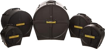 HARDCASE HROCKFUS3 Drum Case Set for Rock/Fusion Kits, 5 Pieces