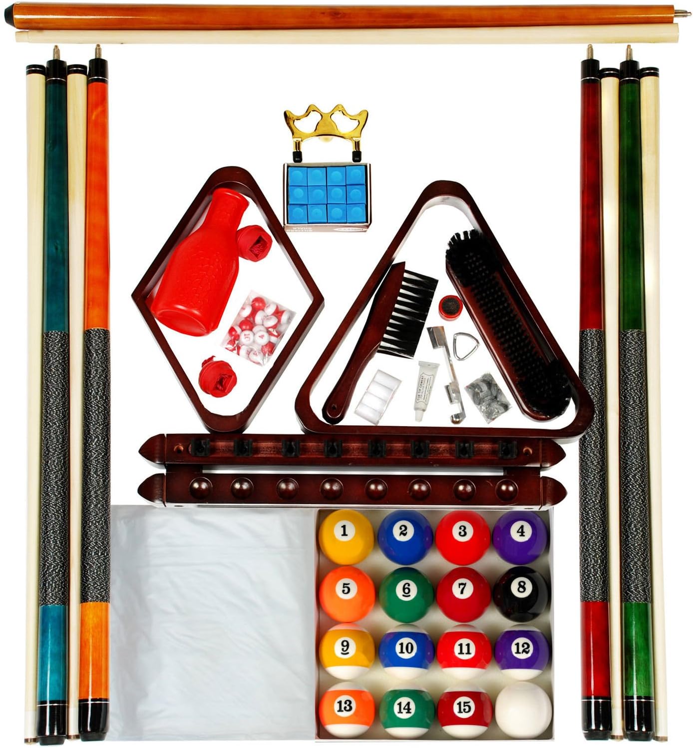 Billiard Pool Table Accessory Kit W Art Style Ball Set