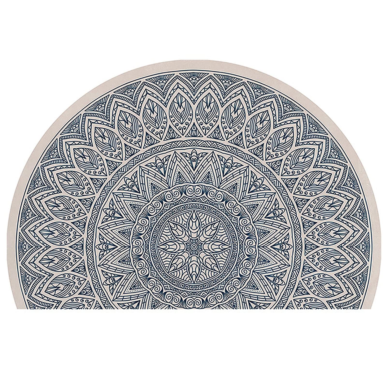 æ- Paillasson Demi-lune De Salle De Bain, Demi-cercle De Style Rustique, Tapis De Sol Antidérapant Pour Cuisine, Chambre à Coucher, Toilettes, Tapis