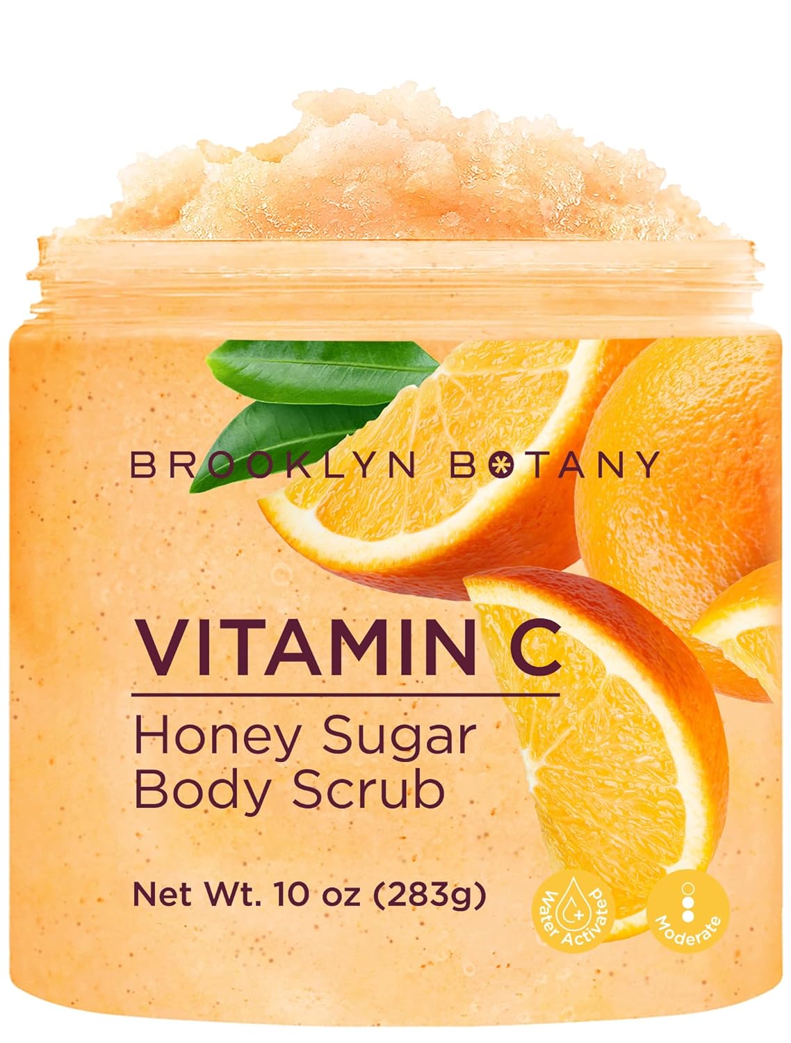Brooklyn Botany Vitamin C Honey Sugar Scrub for Body 10 oz
