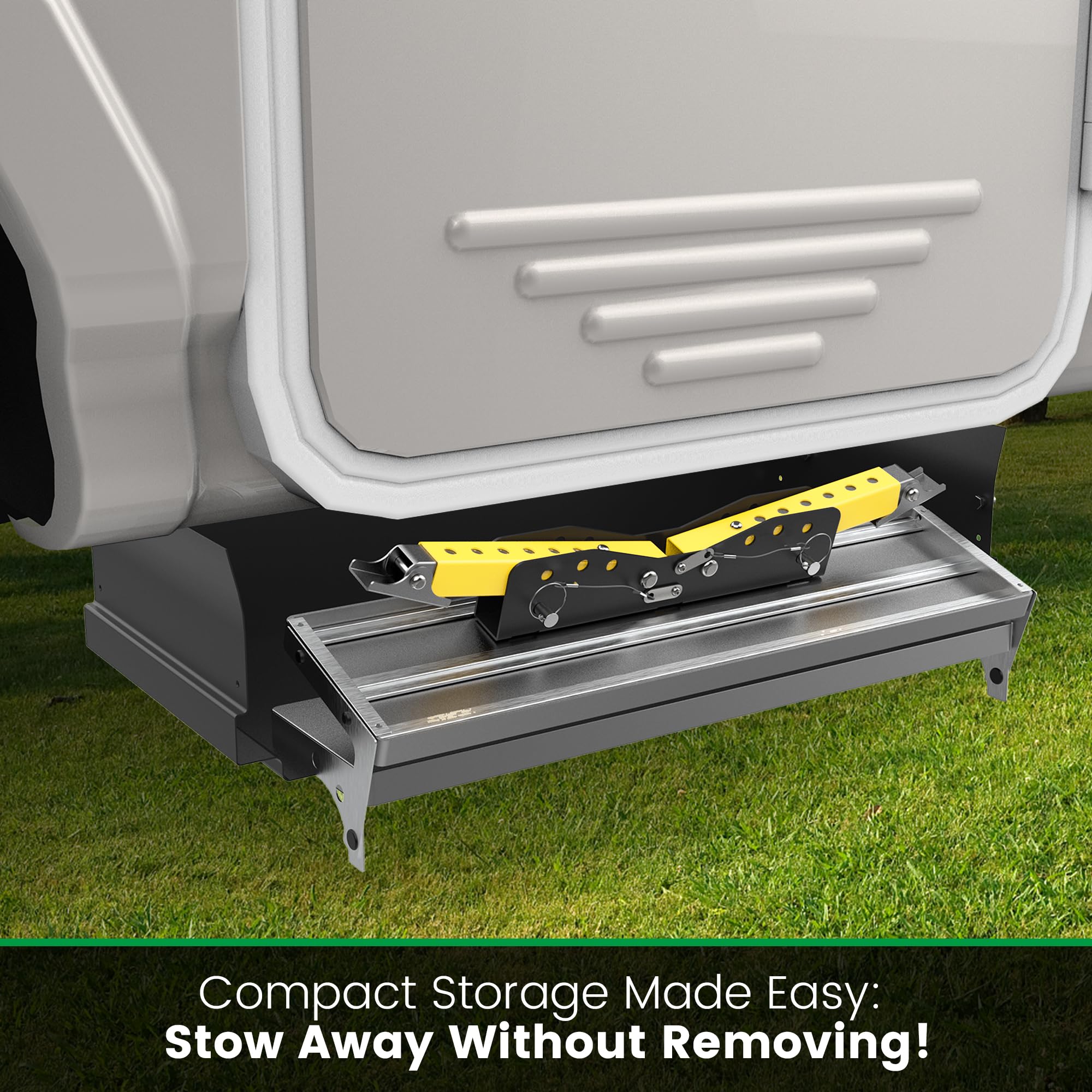 Camping Gear Marudina RV Step Stabilizer Kit - Height Adjustable, Solid ...