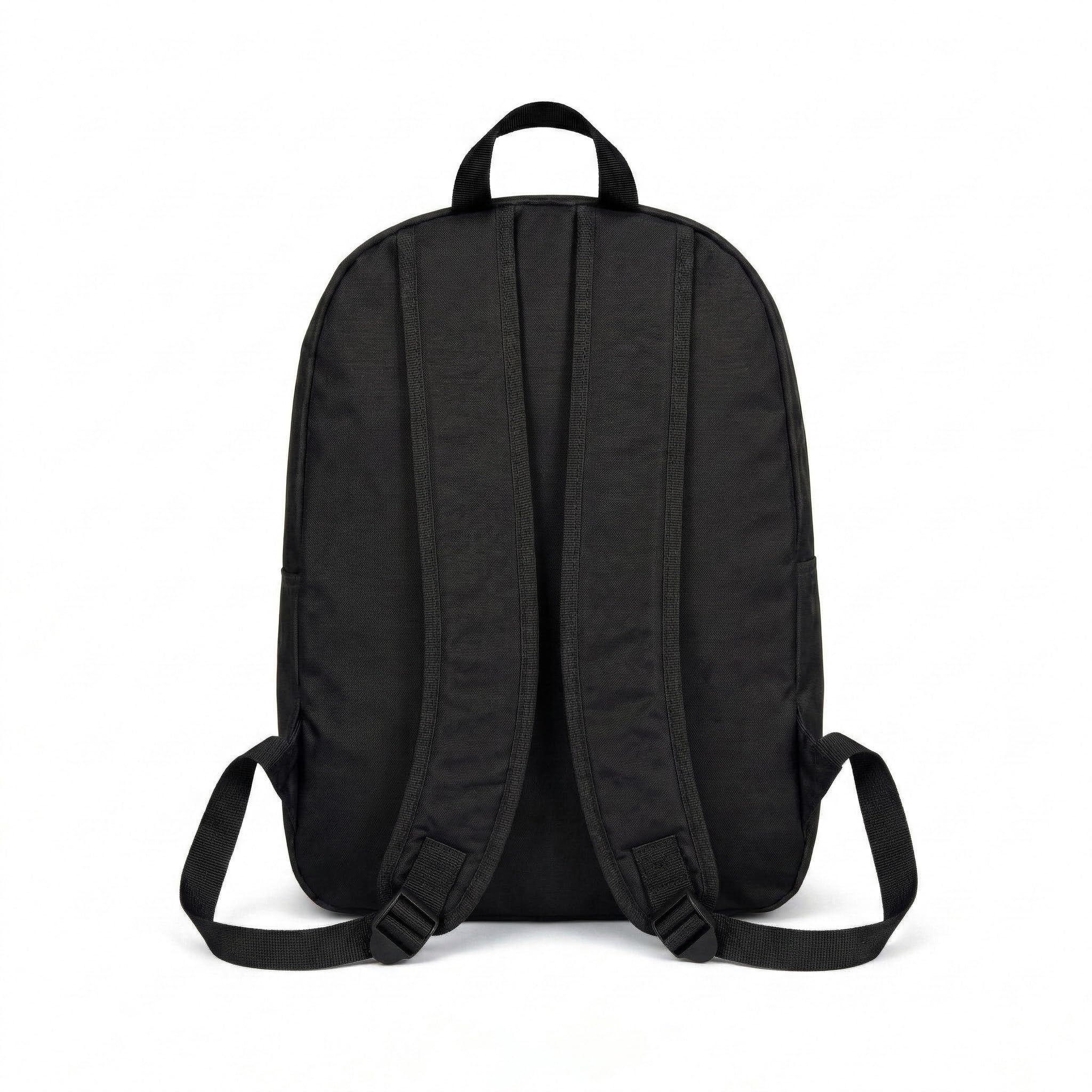 TECHMADE Zaino Scuola/Casual Unisex Multifunzionale 30x15x40 cm – IDEALE PER: Lavoro, Scuola, Ufficio, Tasche, Tempo Libero, Tasche Multiple e Cerniere Resistente - Poliestere 600D PVC (Nero)