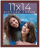 Vista 77 de Marco de fotos de madera maciza marrón de 24 x 24 pulgadas de ancho Profundidad del marco interior de 0.5 pulgadas Marco de fotos tradicional
