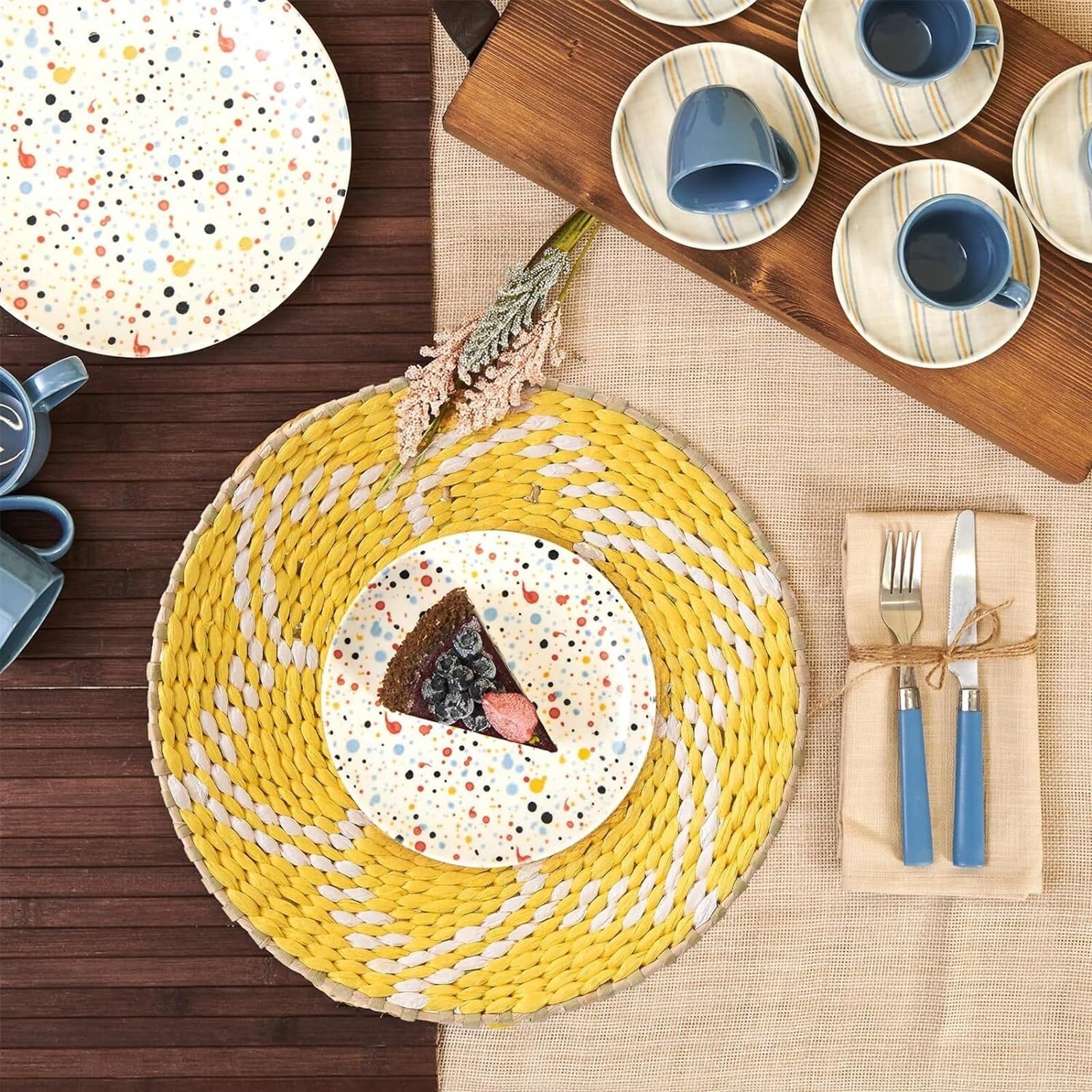 5 Stück Boho-Wandkörbe, Dekor, Seegras, for Aufhängen, Gewebter Wandkorb, Dekor, Rattan-Wandkorb, Dekorative Runde Wandbehang-Schalen, Teller, Afrikanische Hängende, Gewebte
