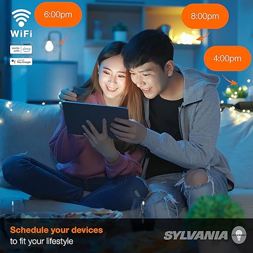 Miniatura 6 de SYLVANIA - Enchufe inteligente Wifi, control de voz, compatible con Alexa y Google Home, temporizador, encendido/apagado, blanco, paquete de 4
