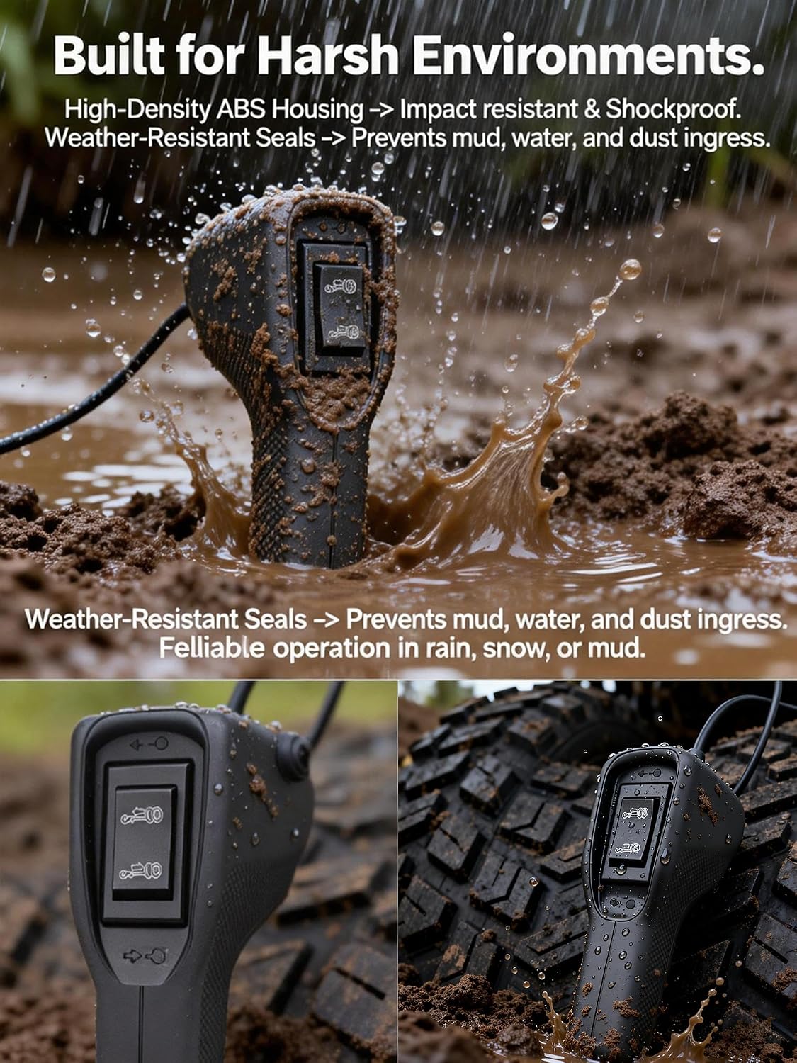 Flecto Winch Remote Control Handheld 5 Pin D Plug Universal Compatible with Warn M8000 Smittybilt XRC Superwinch Replaces 83665 12ft Wired Controller Not for VR EVO