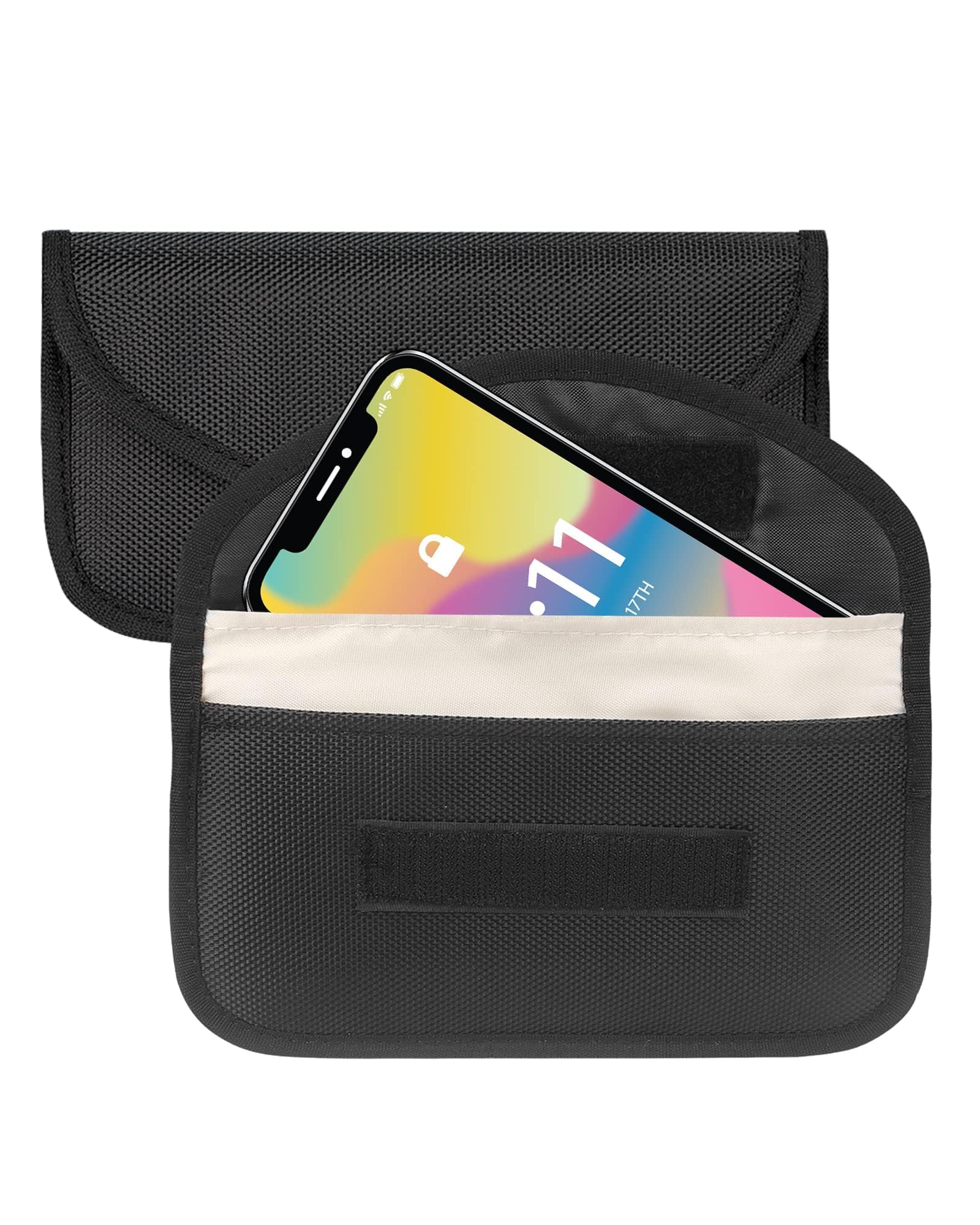 KhaznaKhazna Signal Blocking Bag, Packs RFID Faraday Pouch, Privacy  Protection Phone Bag, for Phones Anti-Tracking (Black,