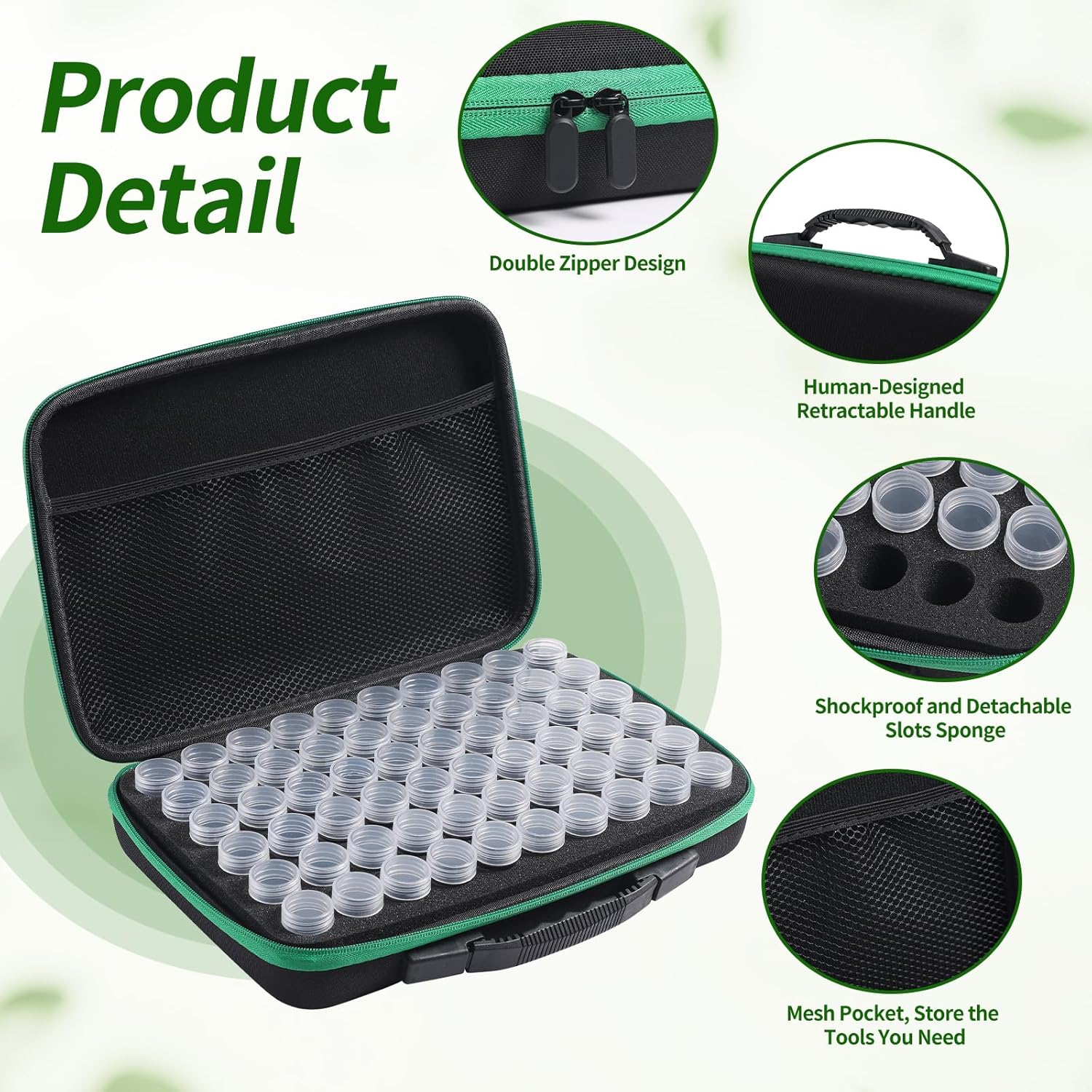 Douorgan Seed Storage Box, Portable Seed Saving Box, Sturdy Seed Organizer Kit Seed Envelopes Funnel Label, Seed Container for Flower Plants Vegetable Seed, M-60 Slots - Image 3