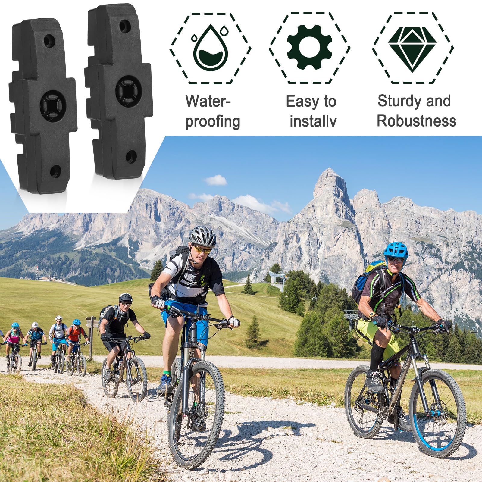 Hejo Klocki hamulcowe, 4 pary 50 mm Velo klocki hamulcowe, duża moc hamowania do hamulców Magura HS, takich jak Magura HS11 HS22 HS33 itp.