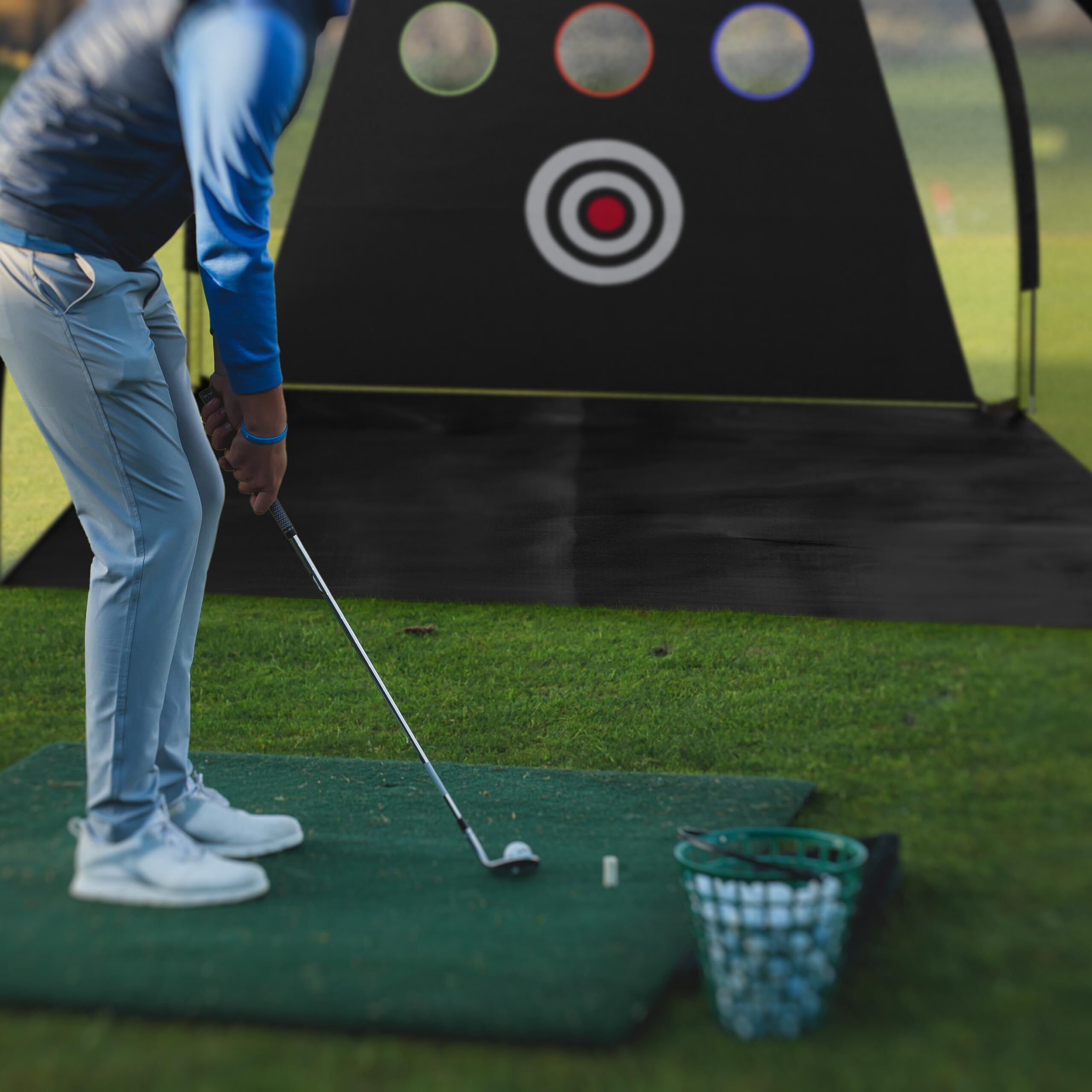 Relaxdays Red Práctica para Golf, 200x300x170 cm, Negro/Blanco