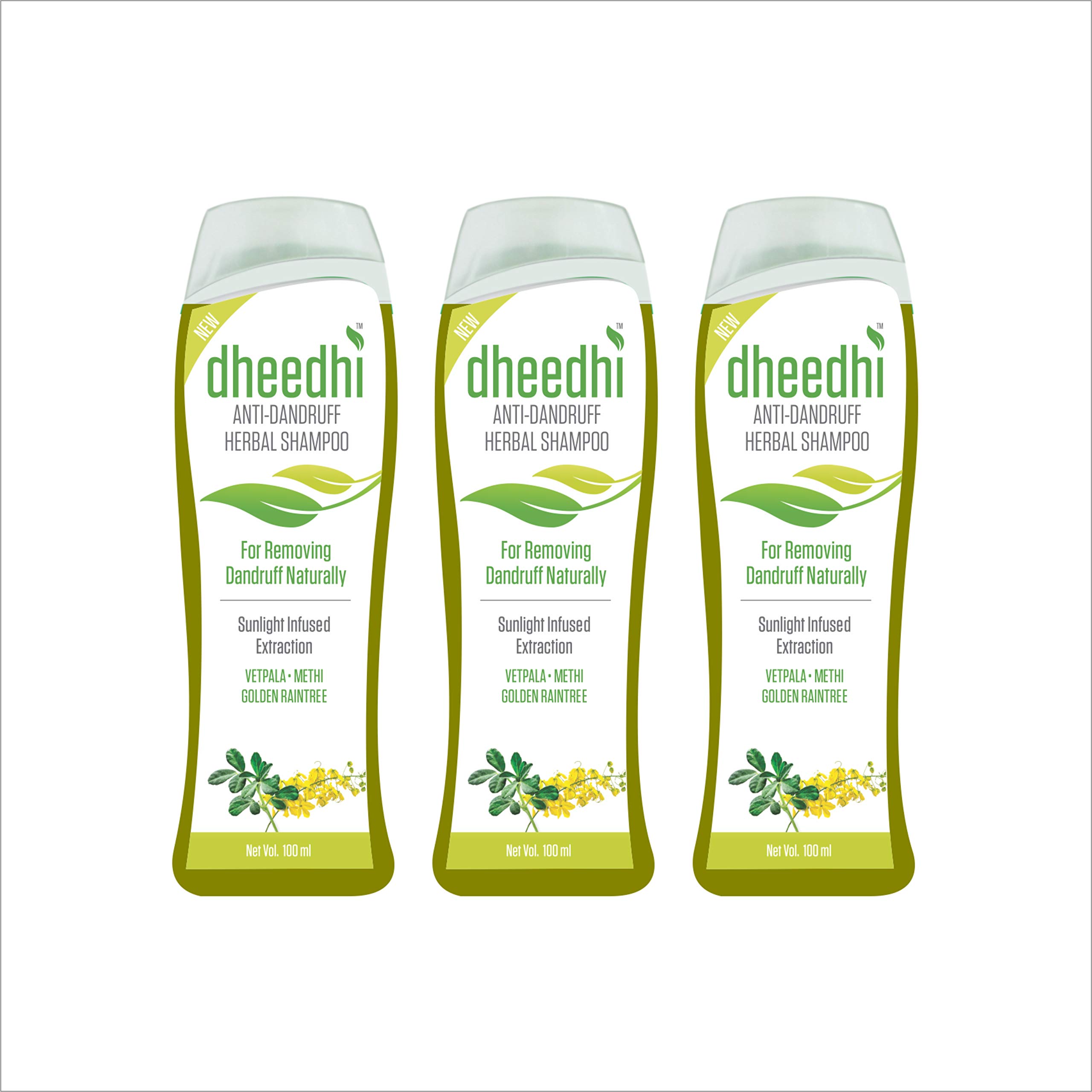 dhathri Anti-Dandruff Herbal Shampoo, 100 ml (Pack of 3)