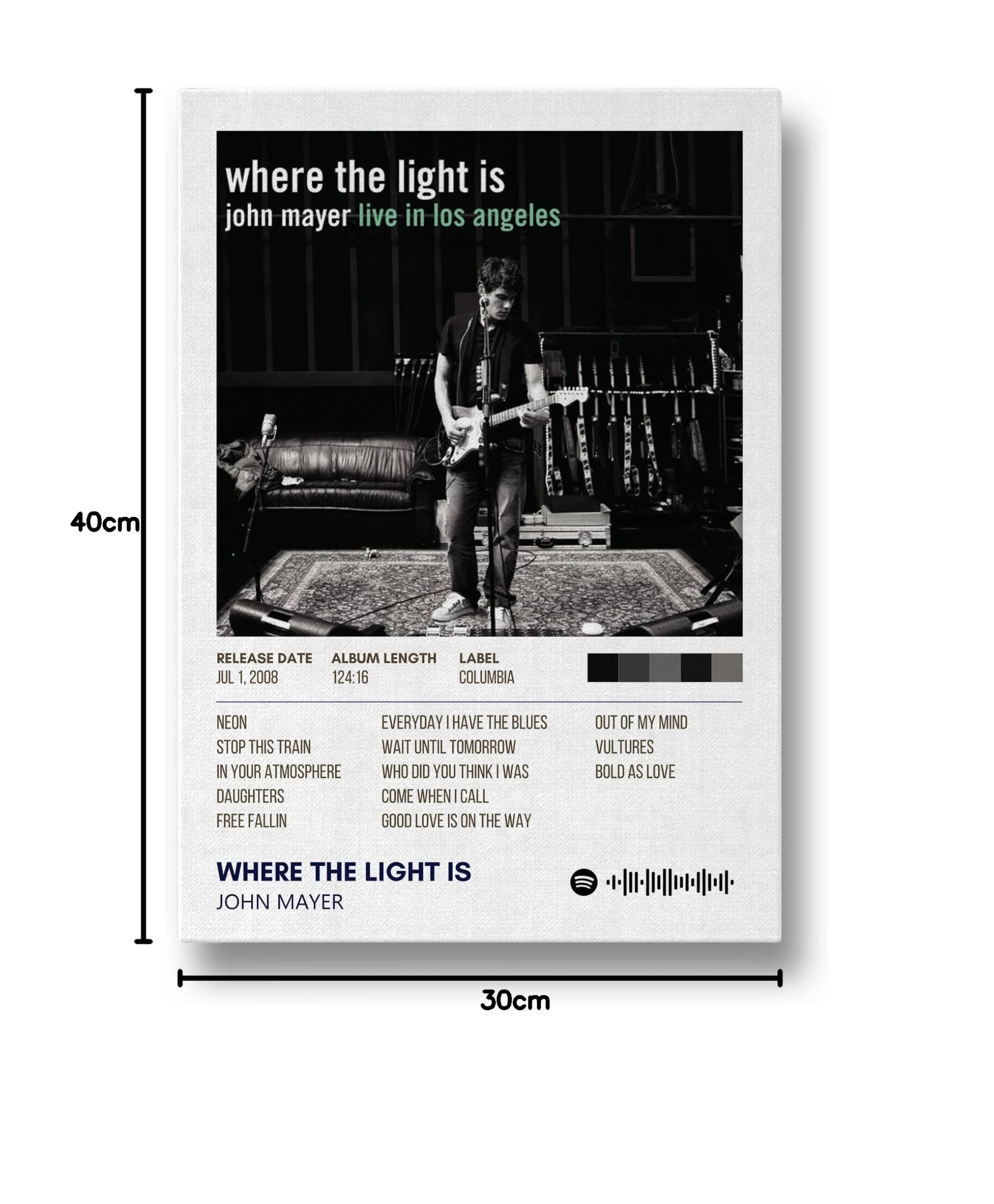 Where the Light Is Poster - John Mayer Wall Art -5