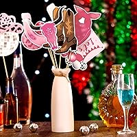 Vista 5 de Yeaqee 35 piezas de centro de mesa de fiesta de vaquera, centros de mesa occidentales para mesas, discoteca, vaquera, decoración de fiesta