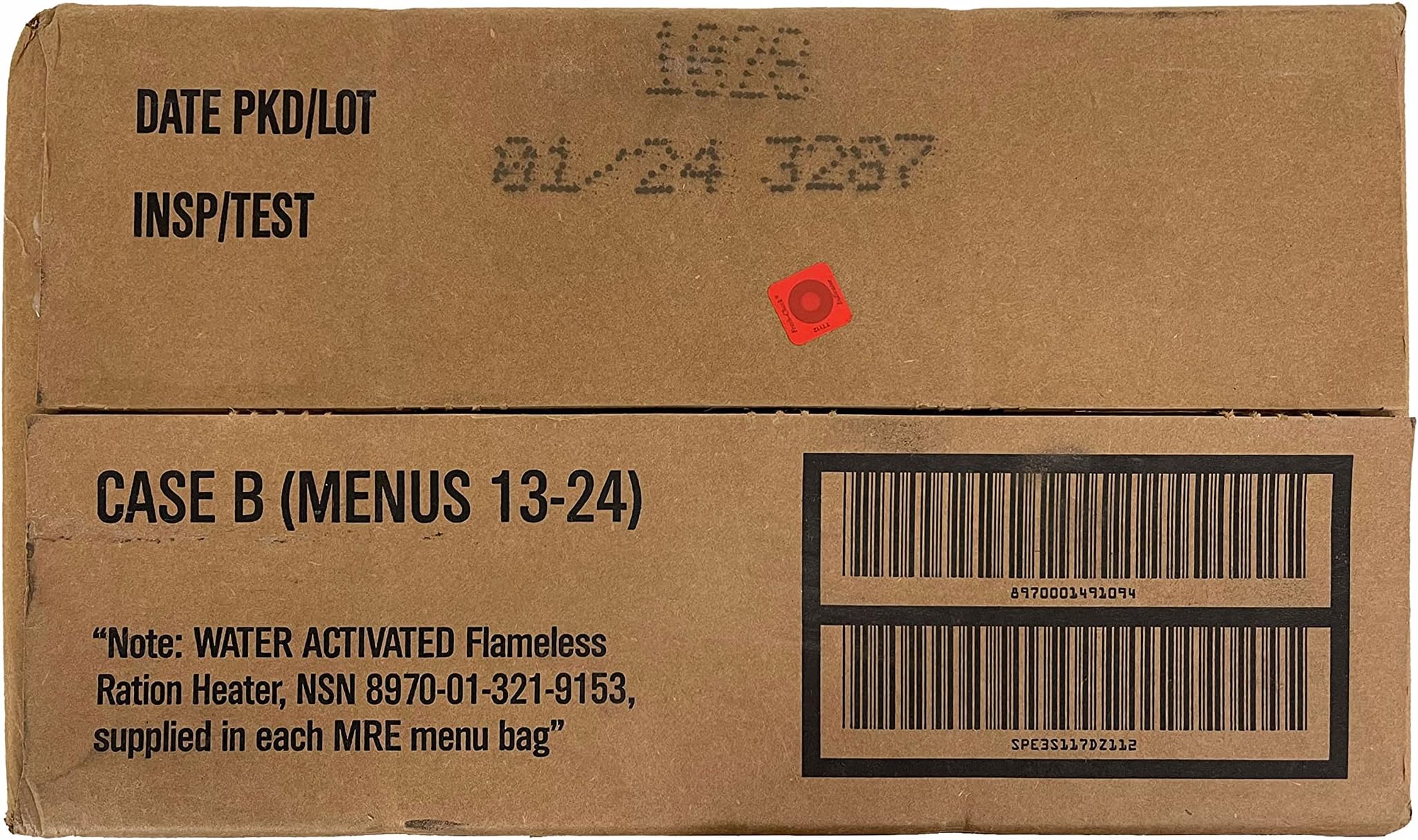 Ammo Can Man MRE (MealsReadyToEat) Case Genuine Military Surplus MRE Case