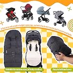 Waterproof &Thicken Universal Stroller Cover Winter,Stroller Footmuff Bunting Bag for Warm Strollers Muff,Stroller Accessories for Baby Sleeping Bag Winter Stroller Blanket