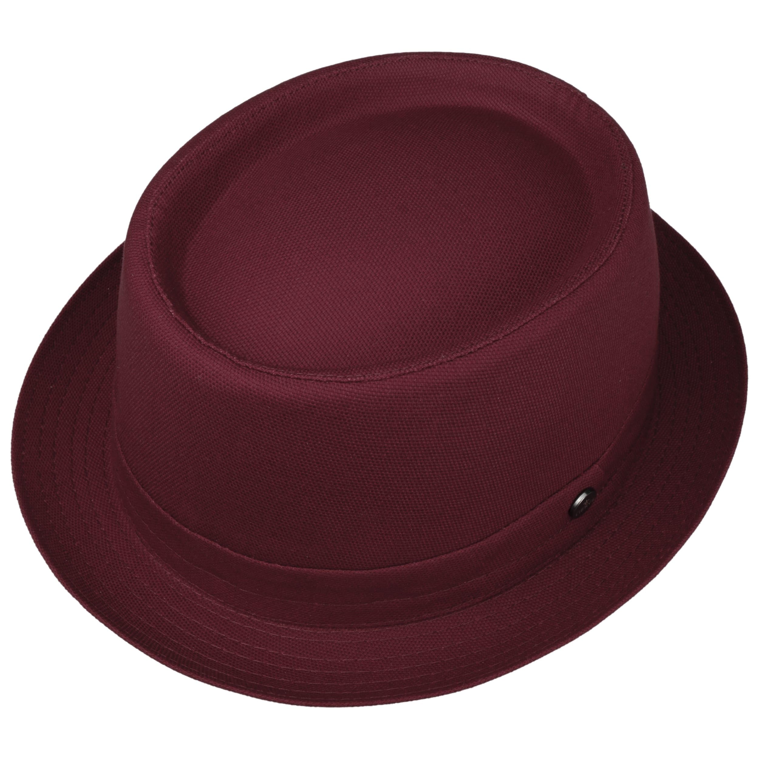 Lierys Chapeau en Coton Uni Pork Pie Femme/Homme - Made in Italy Porkpie D'Ete avec Doublure Hiver Automne Printemps Ete Printemps-ete