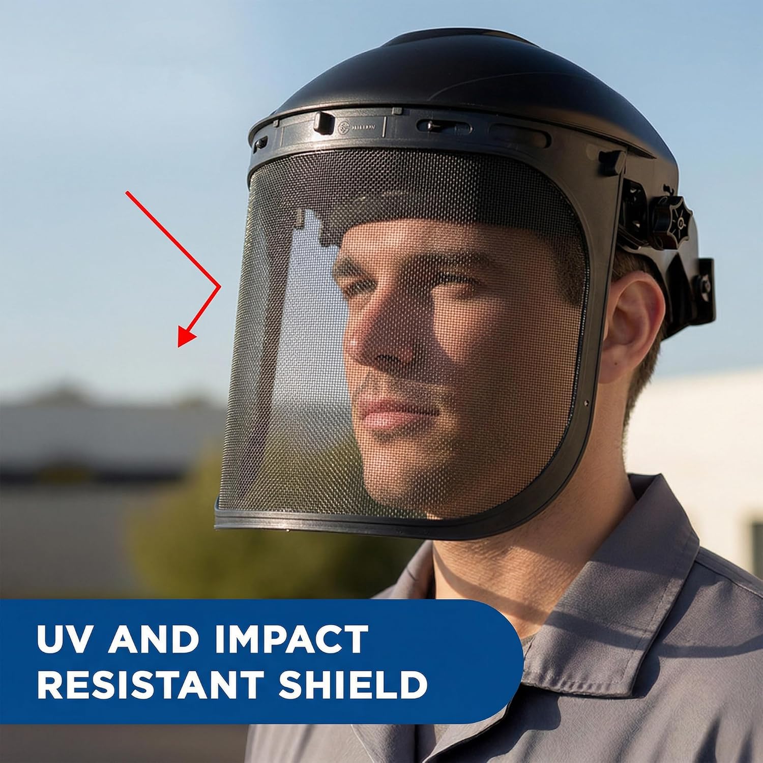 Texas America Safety Company Standard Smoke Mesh Faceshield with Headgear