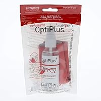Vista 7 de OptiPlus Spray de limpieza de lentes totalmente natural y paño de microfibra de doble propósito Spray sin rayas para lentes, pantallas