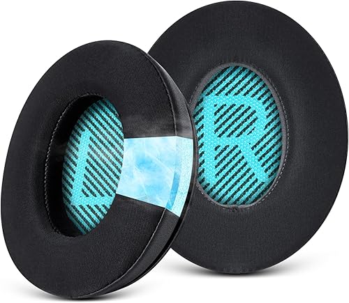Almohadillas de gel refrescante para auriculares Bose QC25, almohadillas de repuesto para auriculares Bose QuietComfort QC2 QC15 Ae2 Ae2i Ae2w, tela