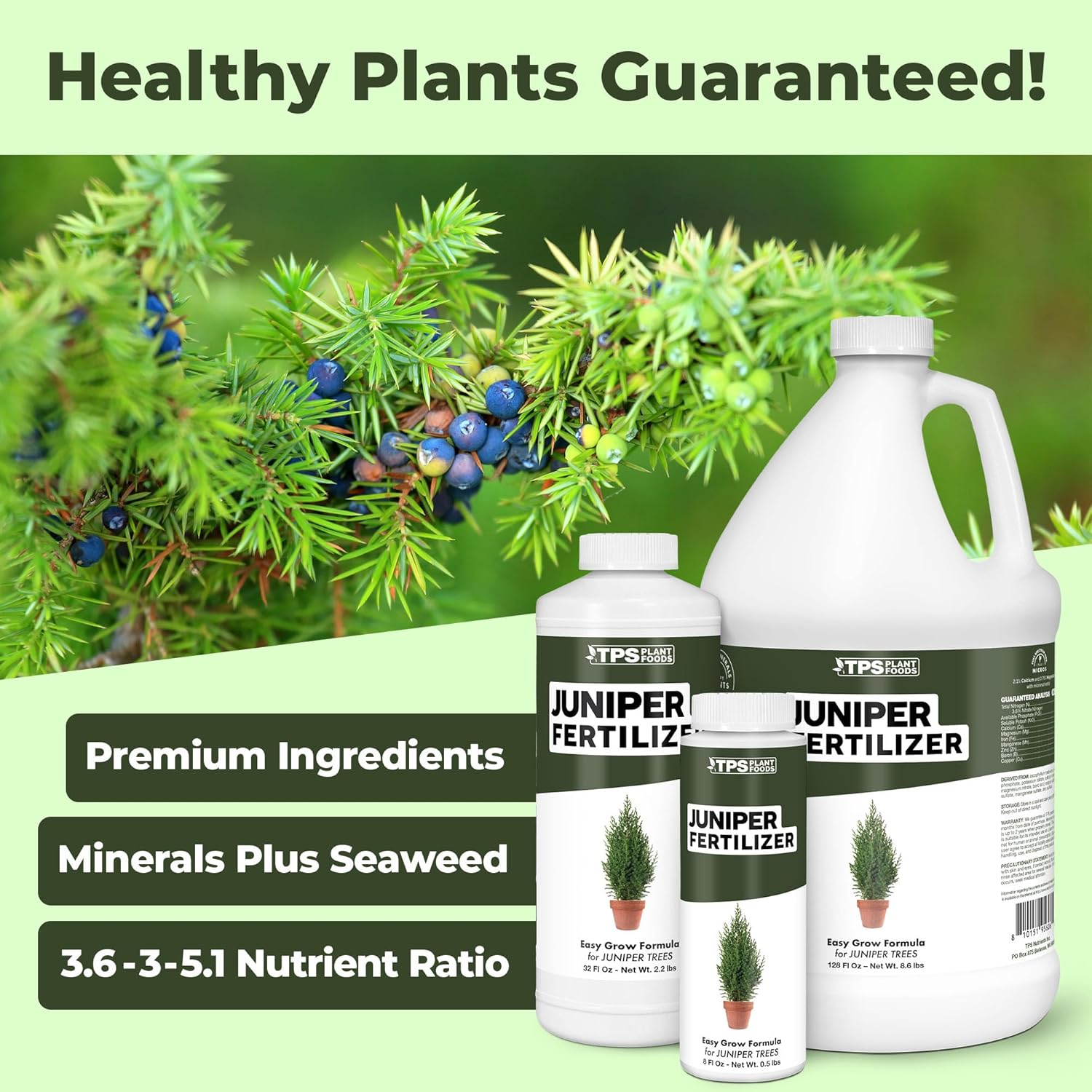 Juniper Fertilizer – Liquid Plant Food for Dense Growth, Rich Green Color & Stronger Root Development, 32 oz