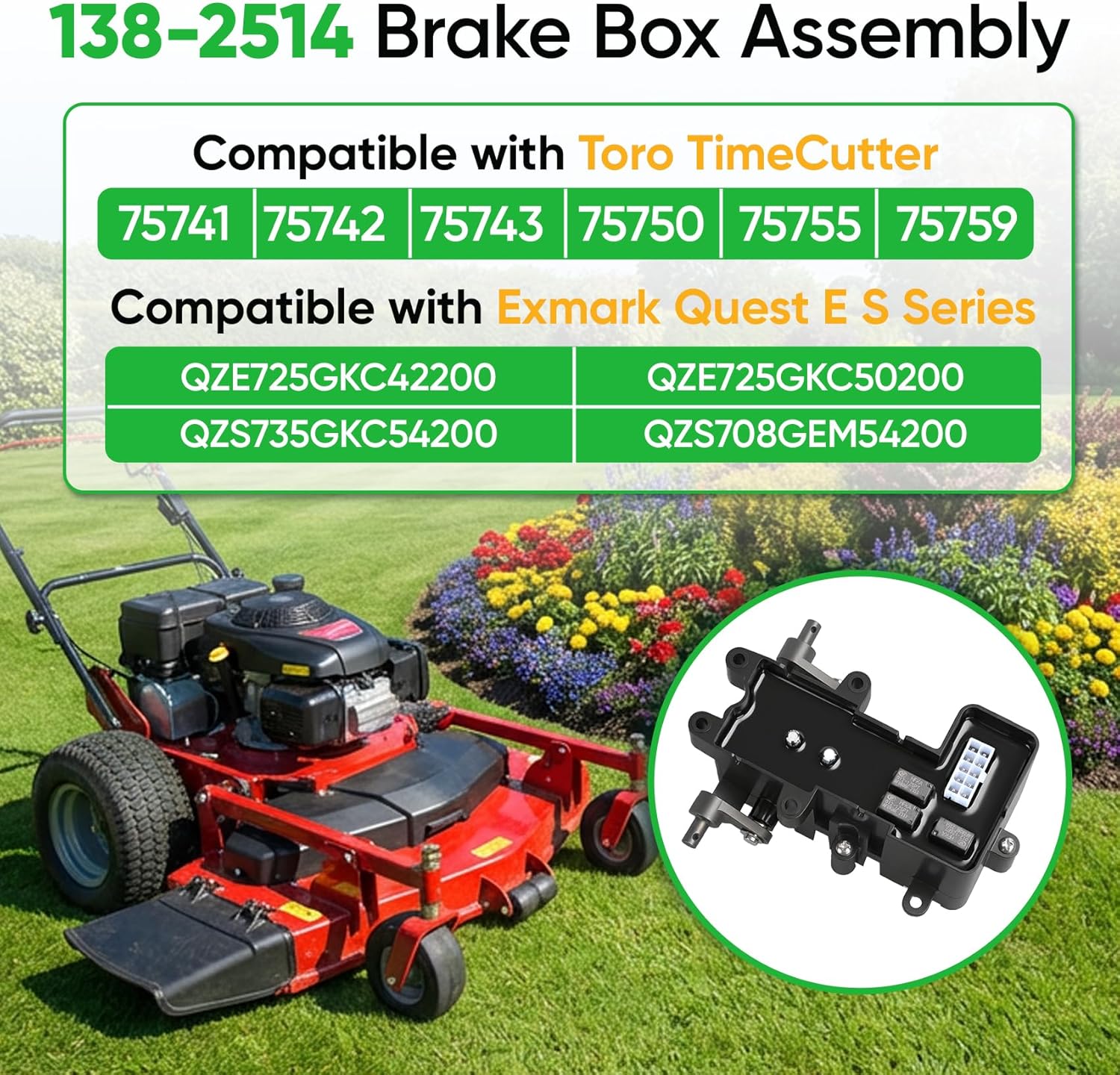 138-2514 Brake Box Assembly Brake Control Module ASM Replacement for Toro Lawn Mower Lawn Tractor, Exmark Quest E-Series S-Series Part, Replace Part # 138-2514