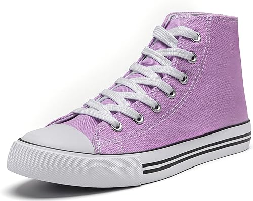Women's High top Sneakers Classic High Tops Canvas Shoes for Women Lace up Tennis Shoes Fashion Canvas Sneakers Casual Shoes for Walking