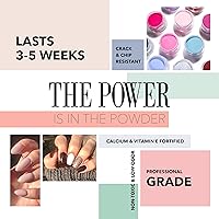 Vista 3 de Revel Nail Polvo de inmersión, esmalte de uñas de polvo nude, polvo de inmersión resistente a las virutas con vitamina E y calcio, manicura