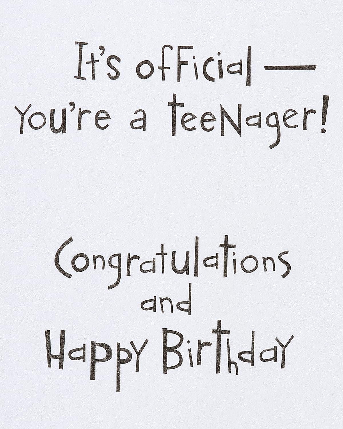 American Greetings 13th Birthday Card (It's Official)