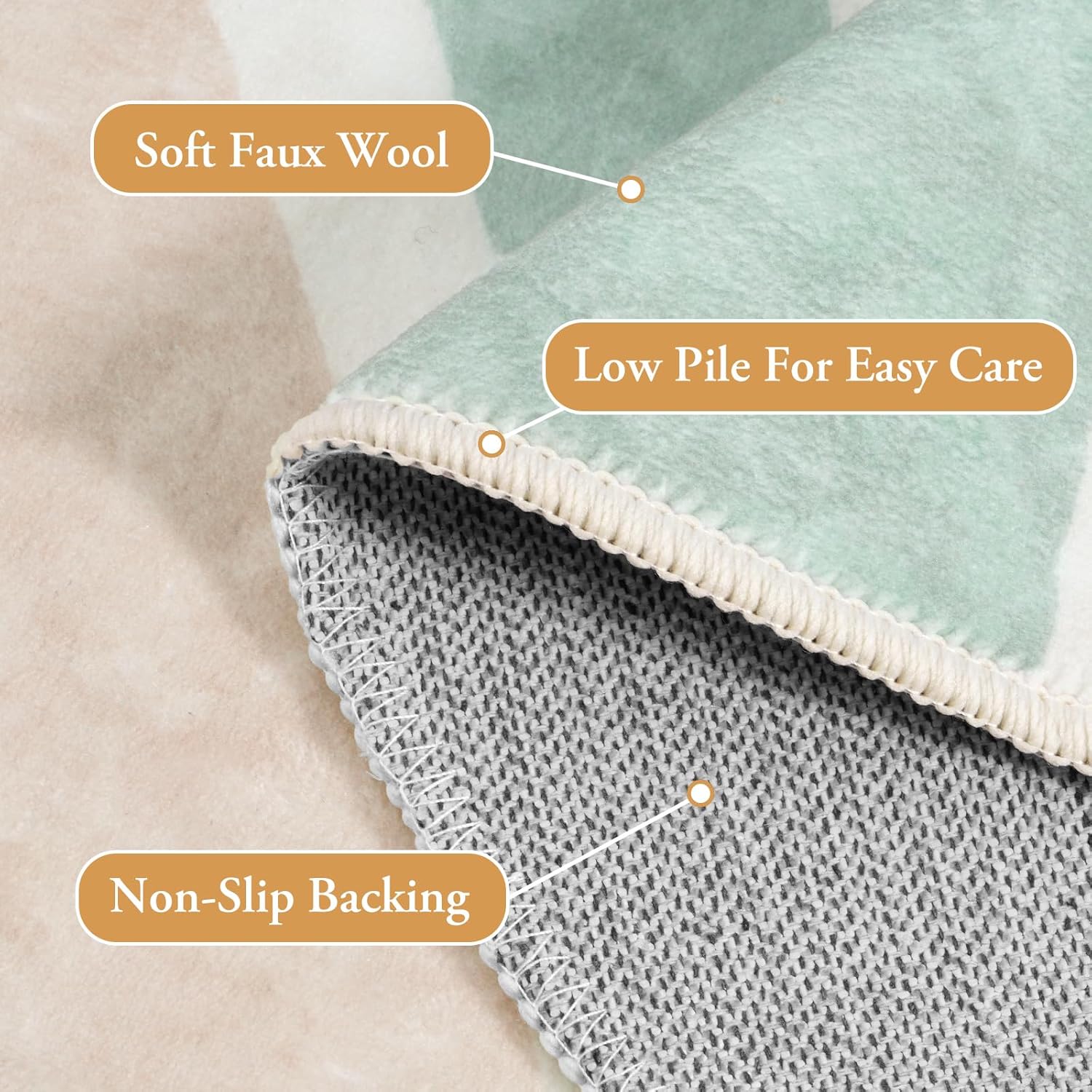 LIVEBOX Retro Sun Round Rug 4ft Boho Rug for Nursery Room,Non-Slip Circle Ultra Soft Cute Colorful Kids Rugs for Bedroom,Washable Throw Area Rugs Carpet for Living Room Indoor Office