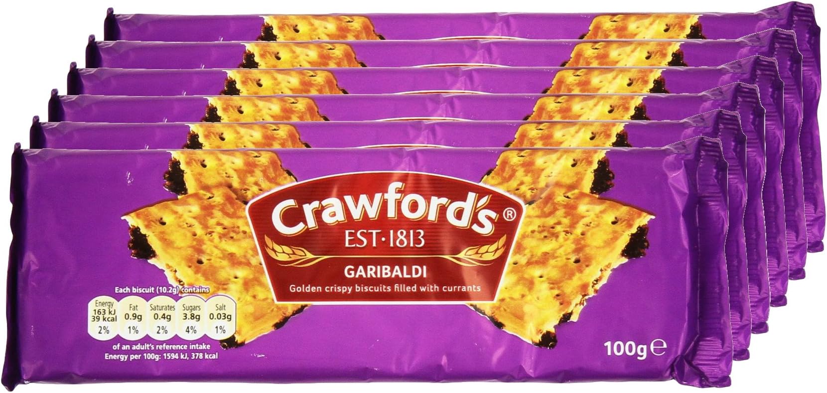 Crawford's Garibaldi Biscuits, 3.52 Ounce (Pack of 6)