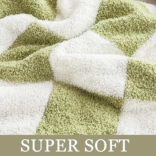 Miniatura 3 de Manta de microfibra suave y acogedora a cuadros, manta cálida y esponjosa de tablero de ajedrez de Navidad, manta reversible decorativa a cuadros