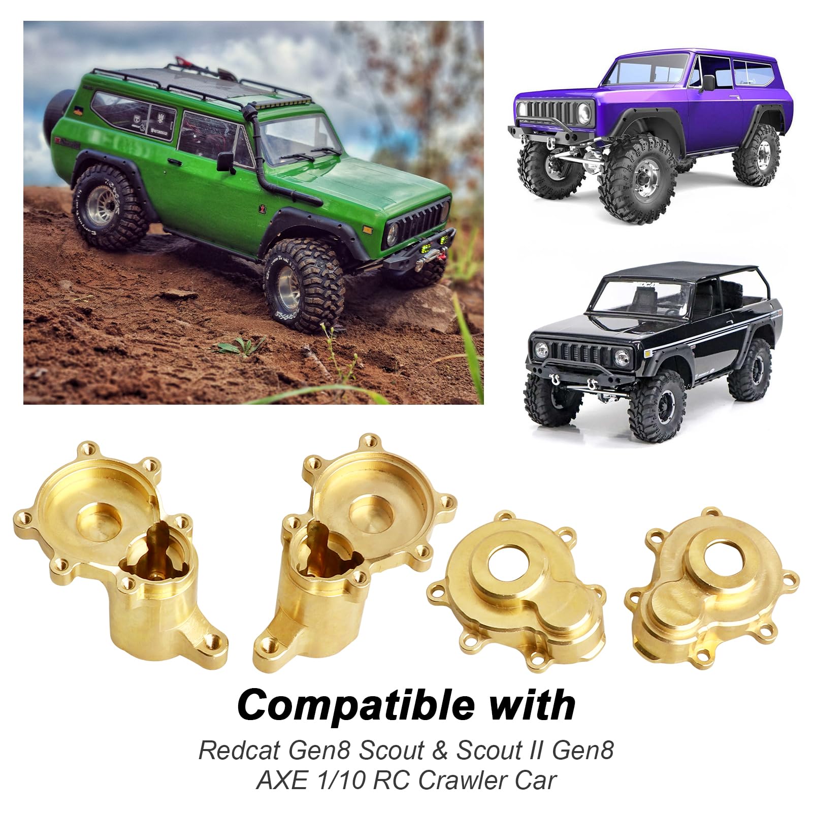 Amazon.com: Hobbypark Brass Rear Portal Housing Steering Blocks