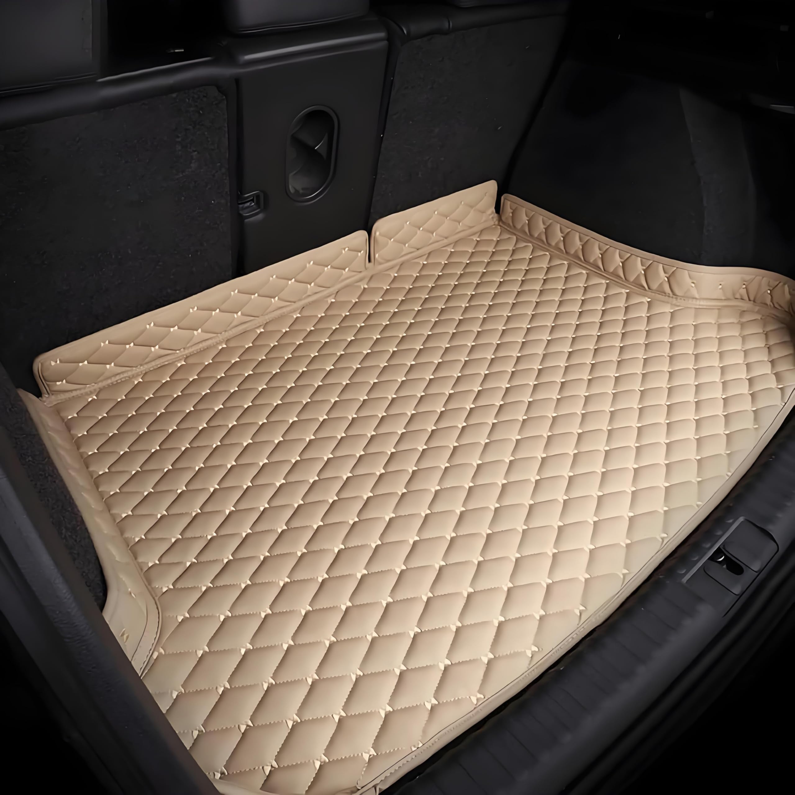 ONEMAJI Boot Liner for ACURA RDX 2012-2018, Trunk Mat Heavy Duty Cargo Liner Waterproof Rug Protector Luggage Tray Tough Guard Anti-Slip Cover,Beige