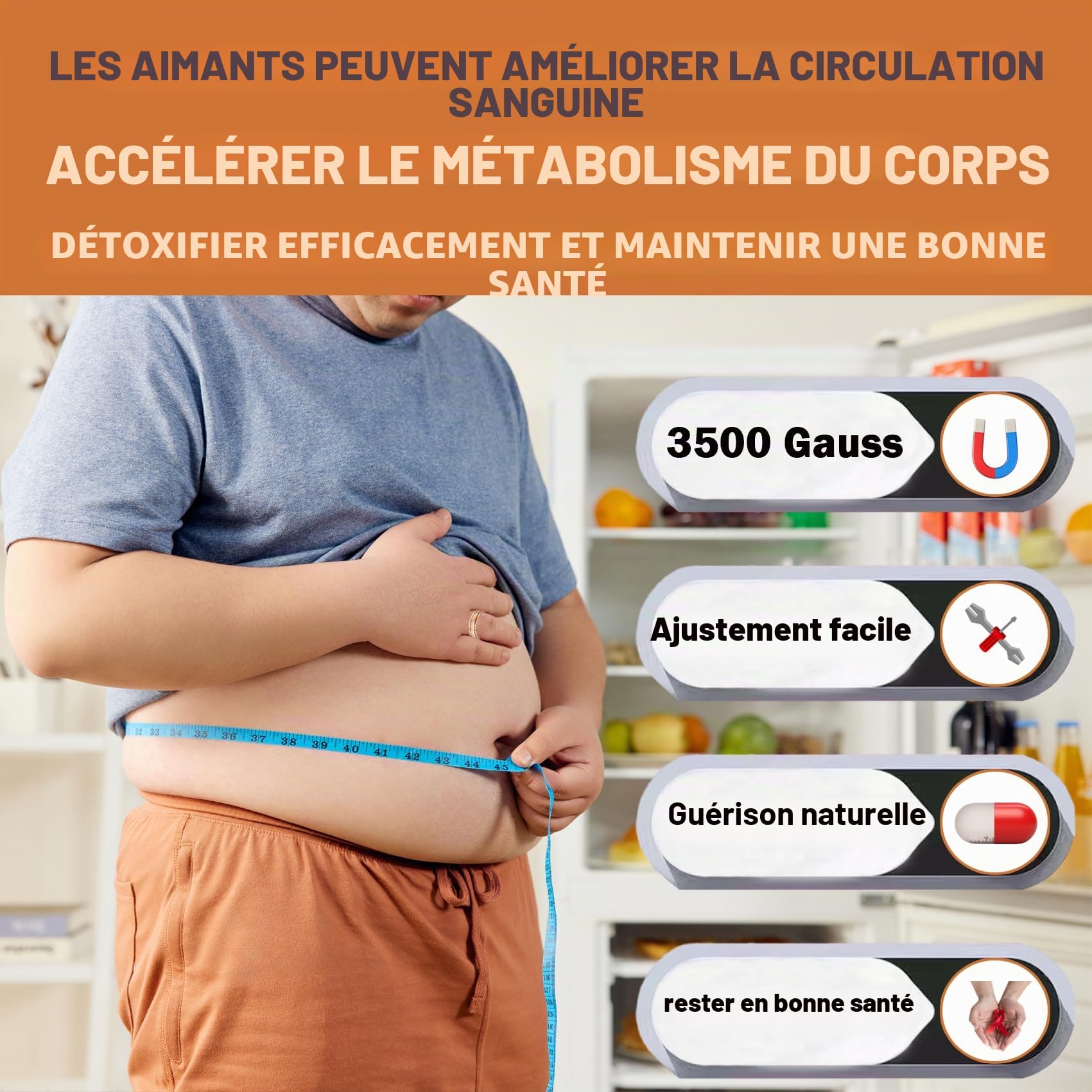 S925 Bague magnétique en argent pour l'arthrite 3500 gauss 4 aimants, soulage efficacement la douleur de l'arthrite et favorise la circulation sanguine, 2.3 pouces