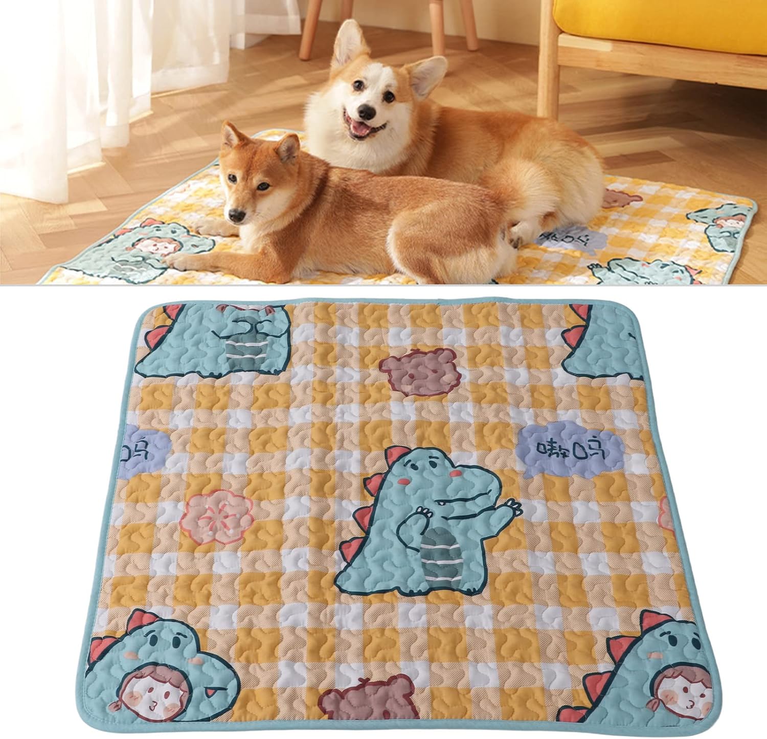 Pet Mat for Cats and Dogs | Grip - Enhanced Washable Cushion | Foldable Bed/Car Seat Protector/Training Mat | Reversible Blanket for Home and Travel (Hart XXL)