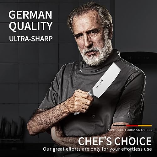 Miniatura 6 de Nakiri - Cuchillo de chef para verduras de 7 pulgadas, cuchillo Usuba afilado, cuchillo multiusos con precisión y belleza, para el hogar y la cocina