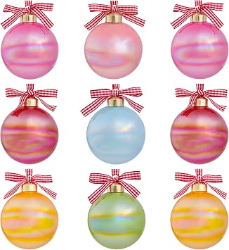 WDS WONDROUS Colorful Christmas Ball Ornaments Xmas Decorations Tree Decor