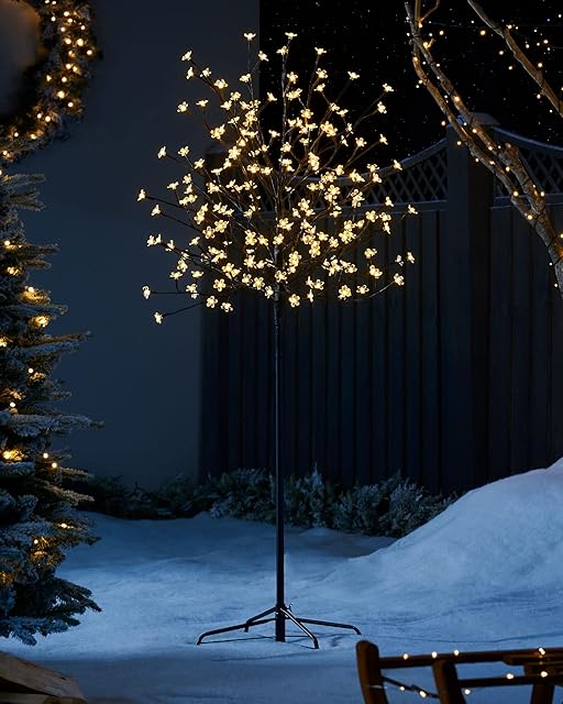 WeRChristmas 5ft Pre-Lit 200 LED Illuminated Cherry Blossom Tree
