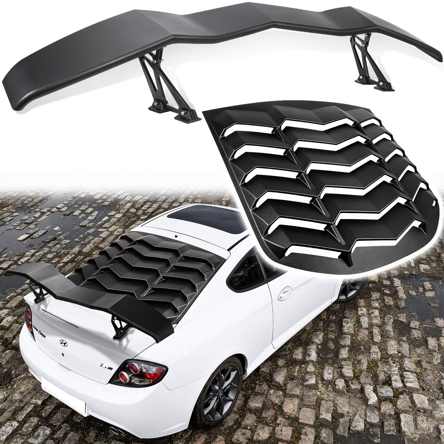 Buy Wing Spoiler & Rear Window Louvers for Hyundai Genesis Coupe 2010