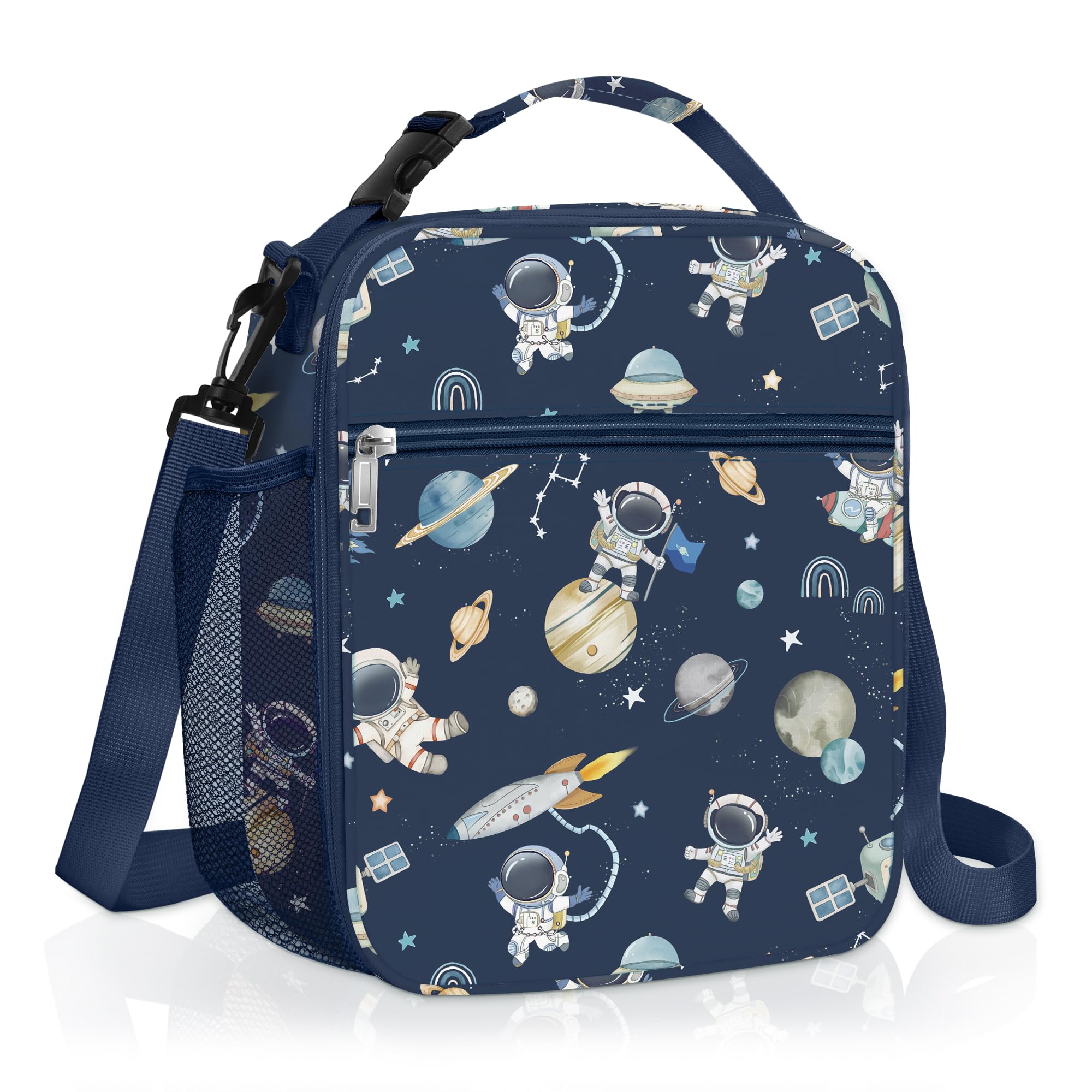 Clastyle Insulated Kids Lunch Bag with Bottle Holder Space Lunch Box โ image 1