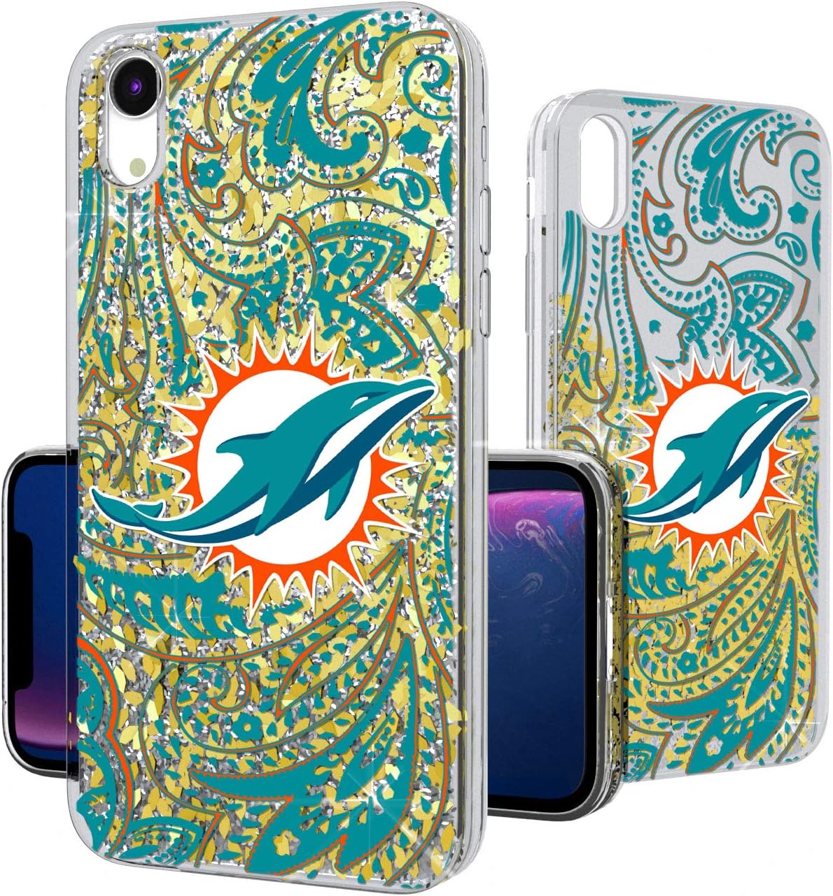 Keyscaper Indianapolis Colts Paisley Design Glitter Case for iPhone